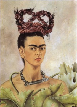 Autorretrato con Trenza feminismo Frida Kahlo Pinturas al óleo
